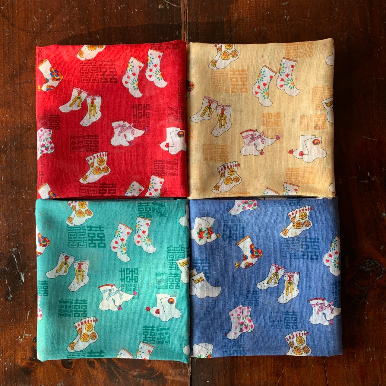 Beoseon Print Bojagi Set (4 Colors)