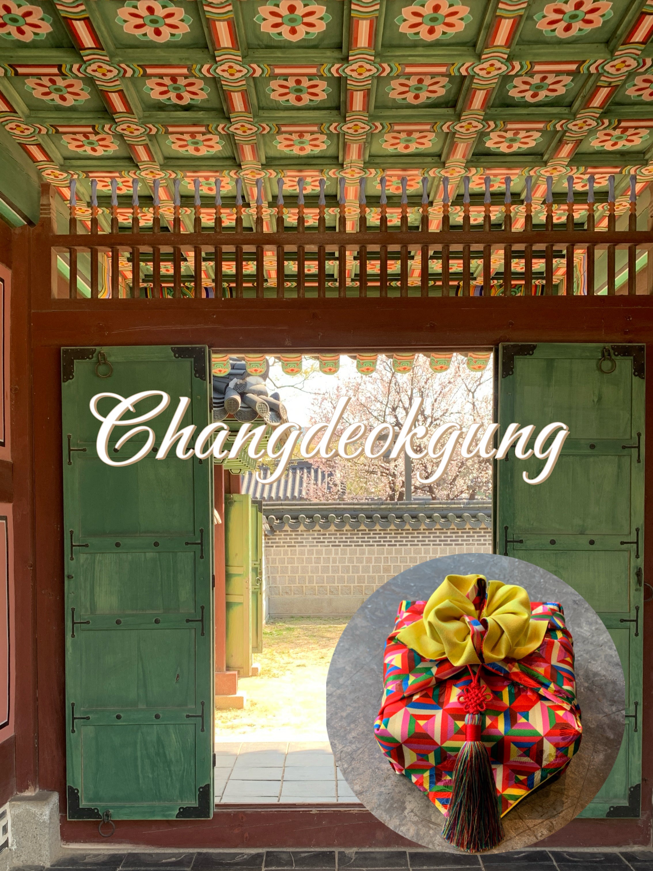 Korean Dancheong Reversible Bojagi 50cm