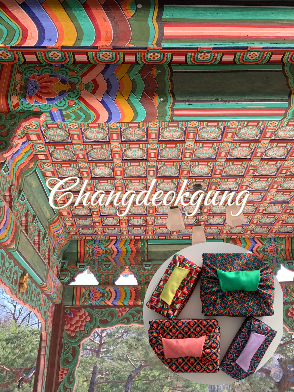 Korean Dancheong Reversible Bojagi 50cm