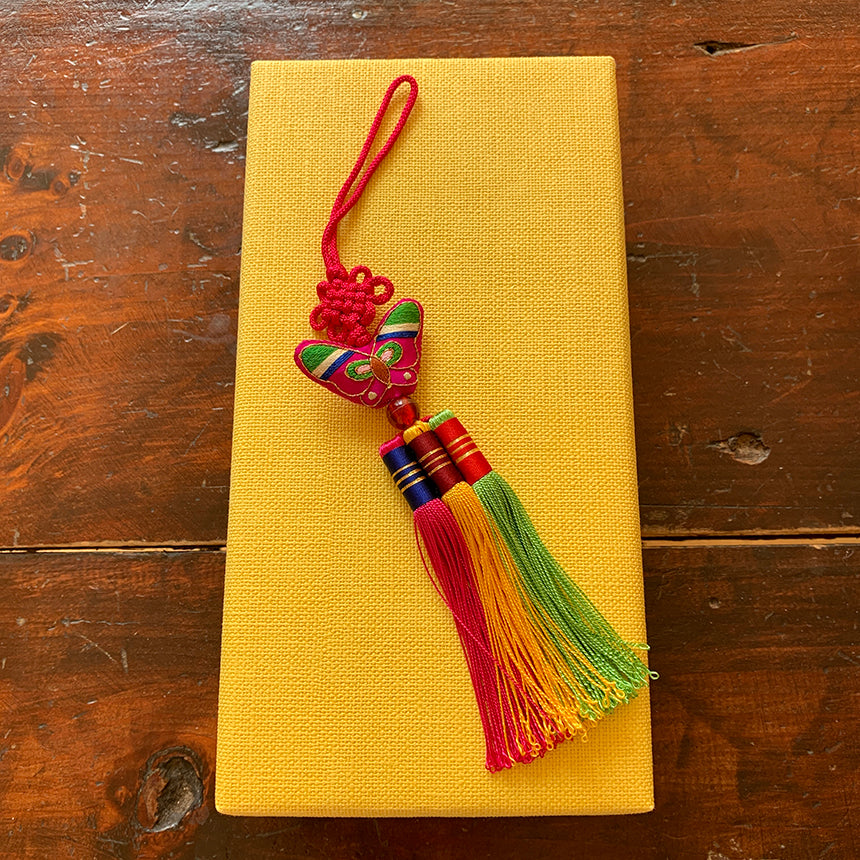 Korean Butterfly Embroidery & Tassel Norigae Set (5 Colors)