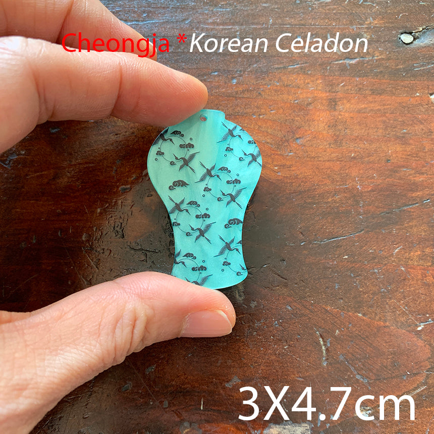 Korean Ceramic Charm Set — Cheongja & Baekja (21 Pieces)