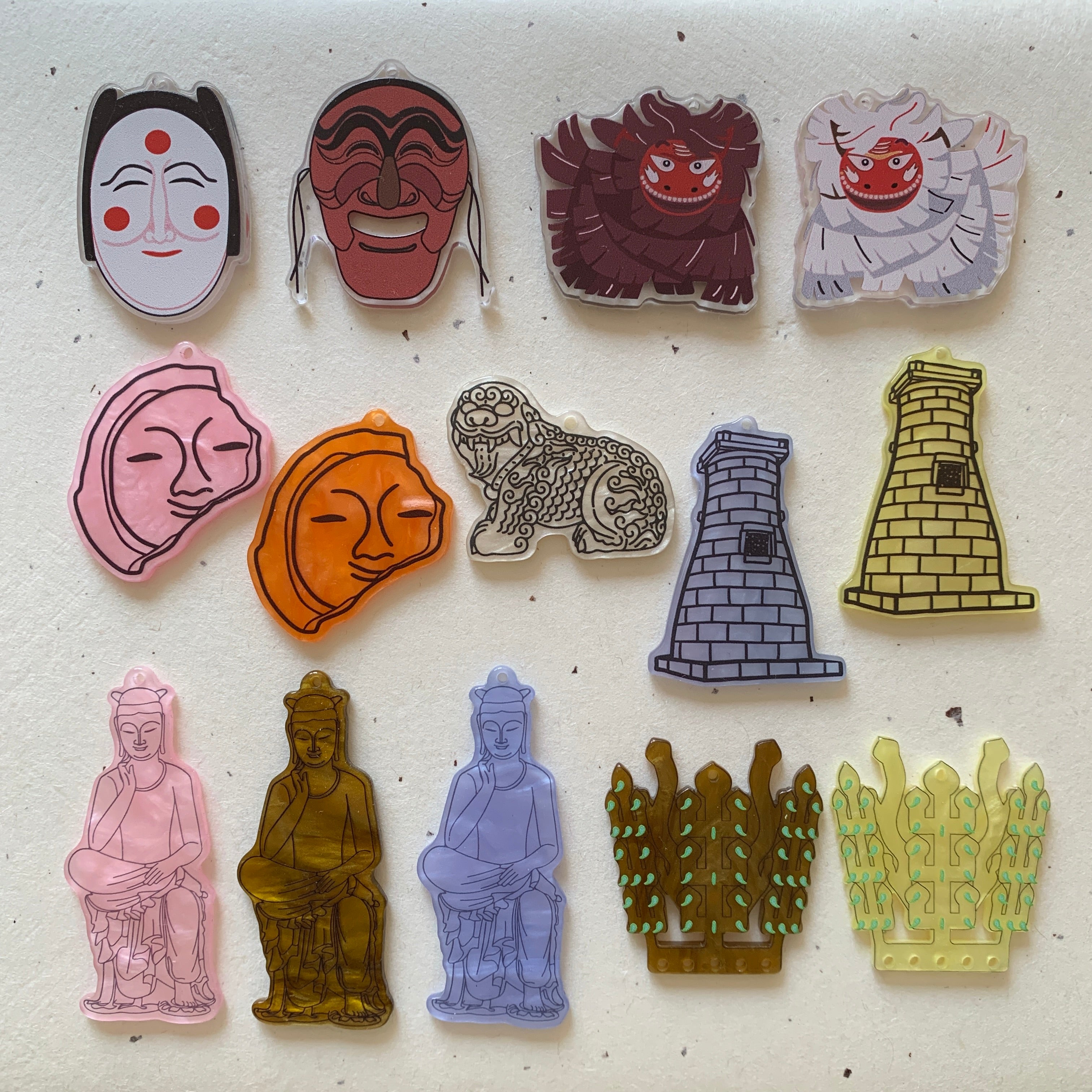 Korean Heritage — Acrylic Charm Set (14 Pieces)