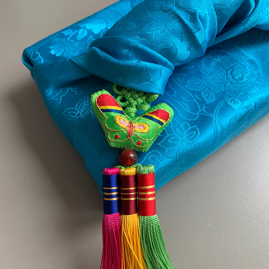 Korean Butterfly Embroidery & Tassel Norigae Set (5 Colors)