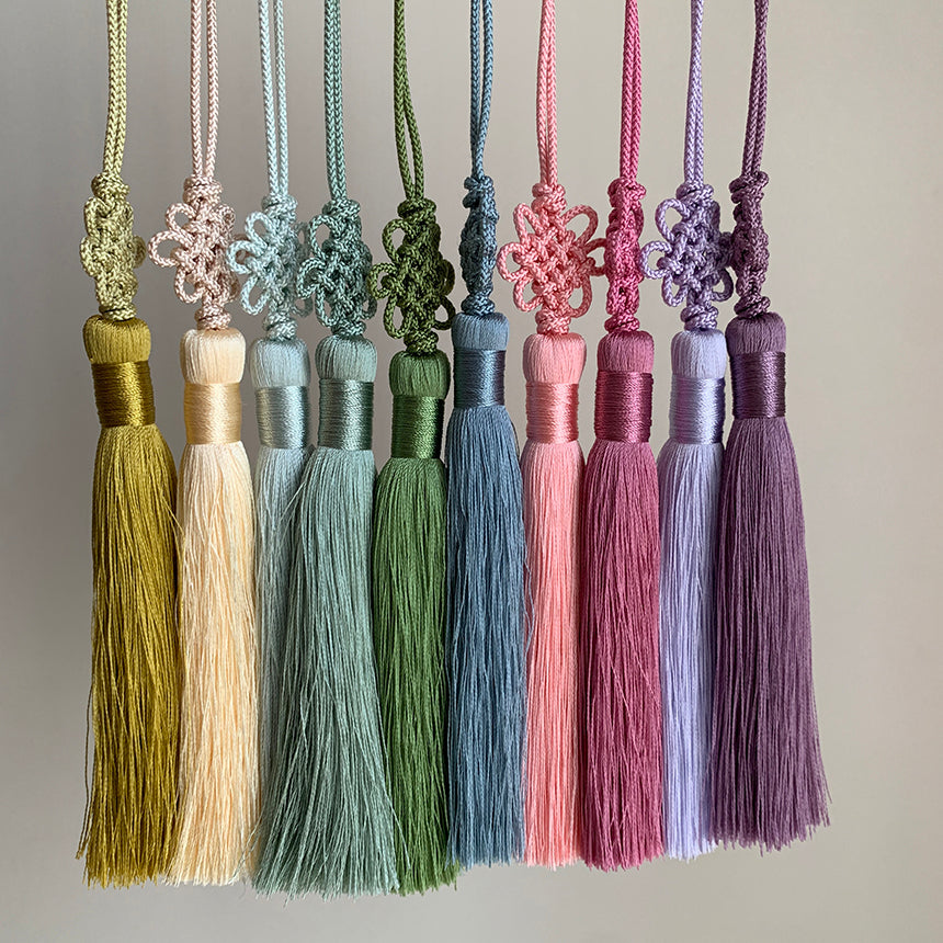 Korean Tassel Norigae – Chrysanthemum Knot | Pastel Set of 10