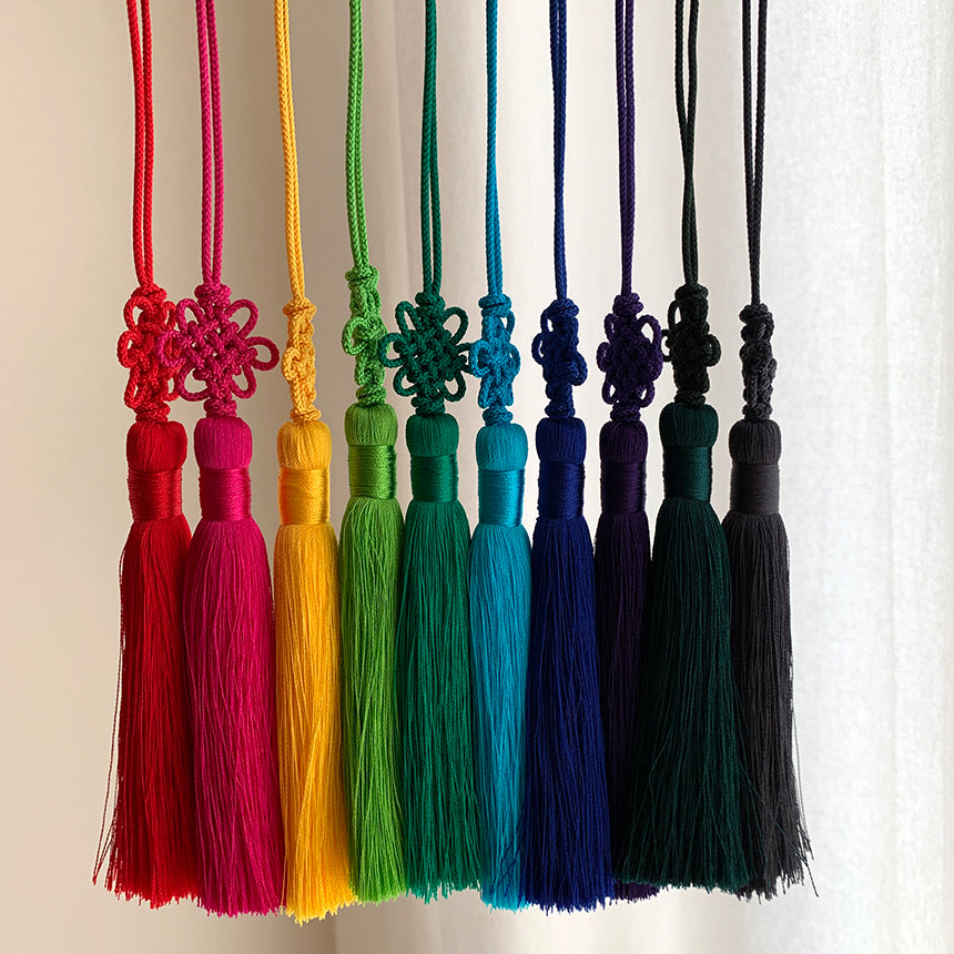 Korean Tassel Norigae – Chrysanthemum Knot | Vivid Set of 10