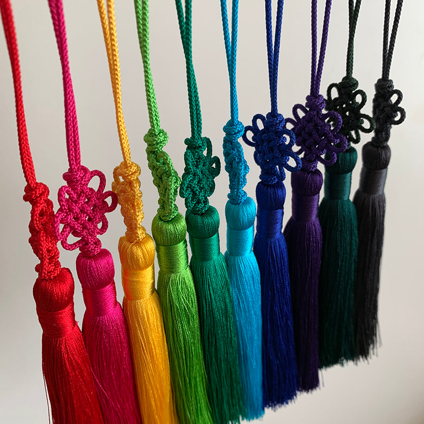Korean Tassel Norigae – Chrysanthemum Knot | Vivid Set of 10