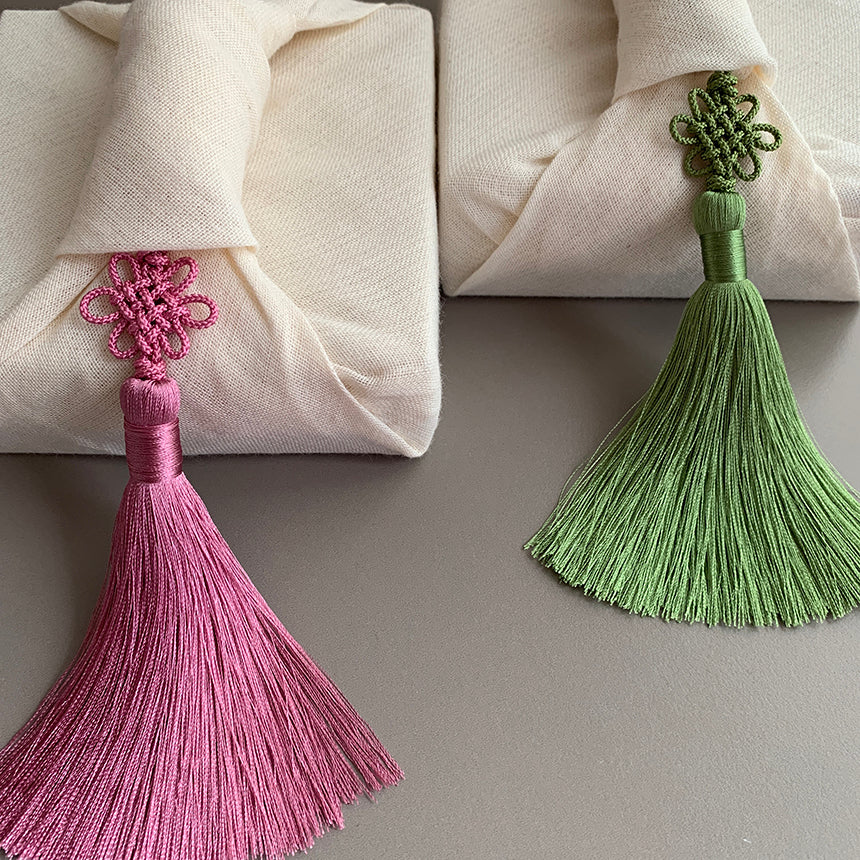 Korean Tassel Norigae – Chrysanthemum Knot | Pastel Set of 10