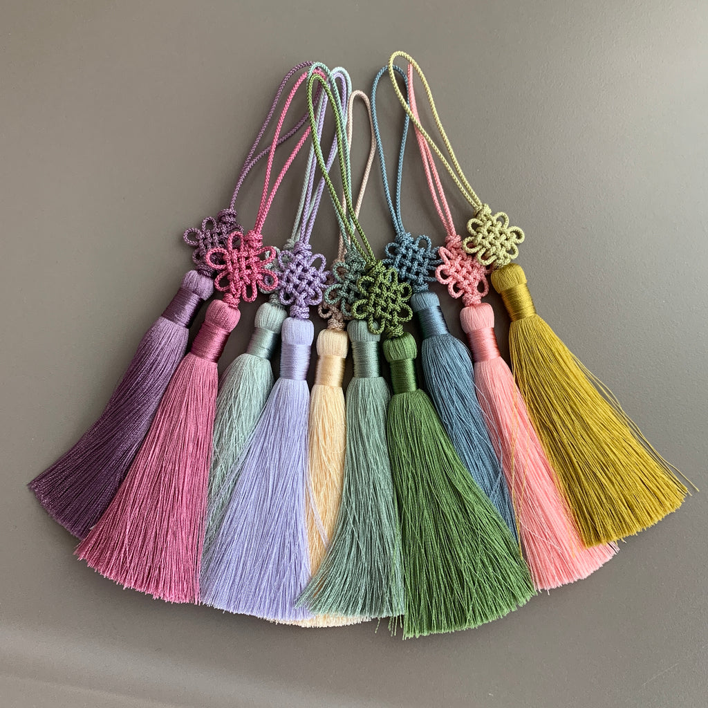 Korean Tassel Norigae – Chrysanthemum Knot | Pastel Set of 10