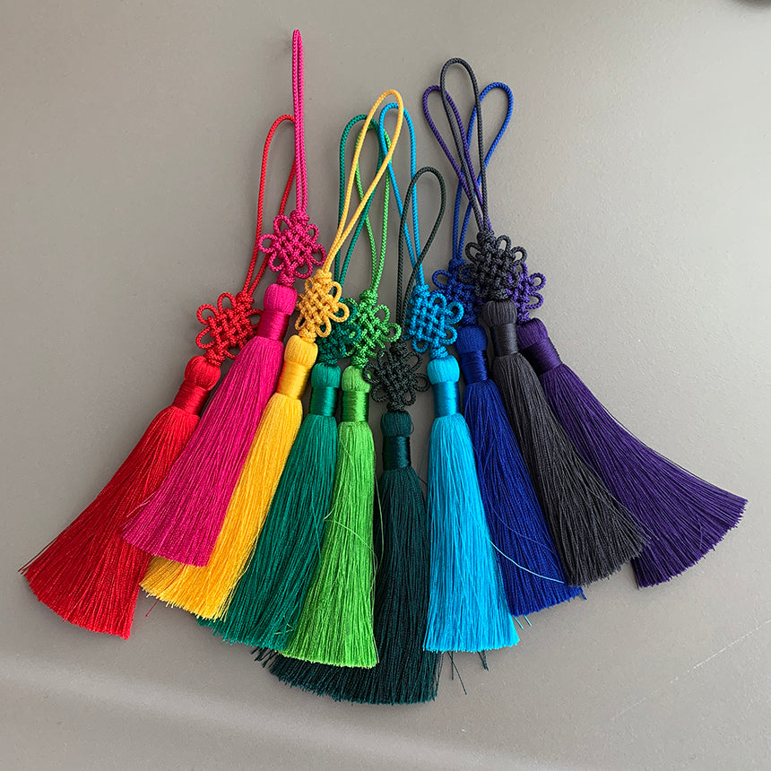 Korean Tassel Norigae – Chrysanthemum Knot | Vivid Set of 10
