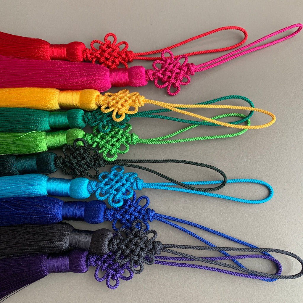 Korean Tassel Norigae – Chrysanthemum Knot | Vivid Set of 10