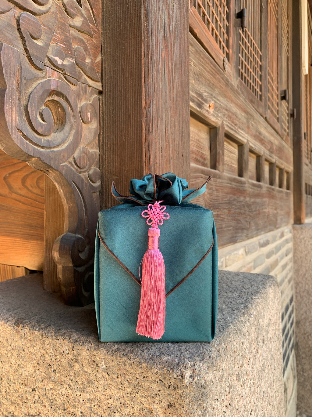 Bojagi Wrap — Celadon