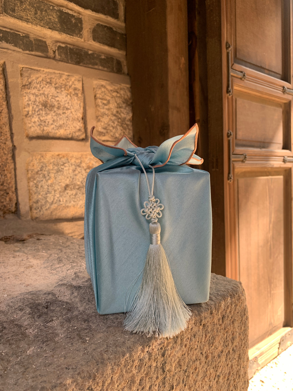 Bojagi Wrap — Celadon